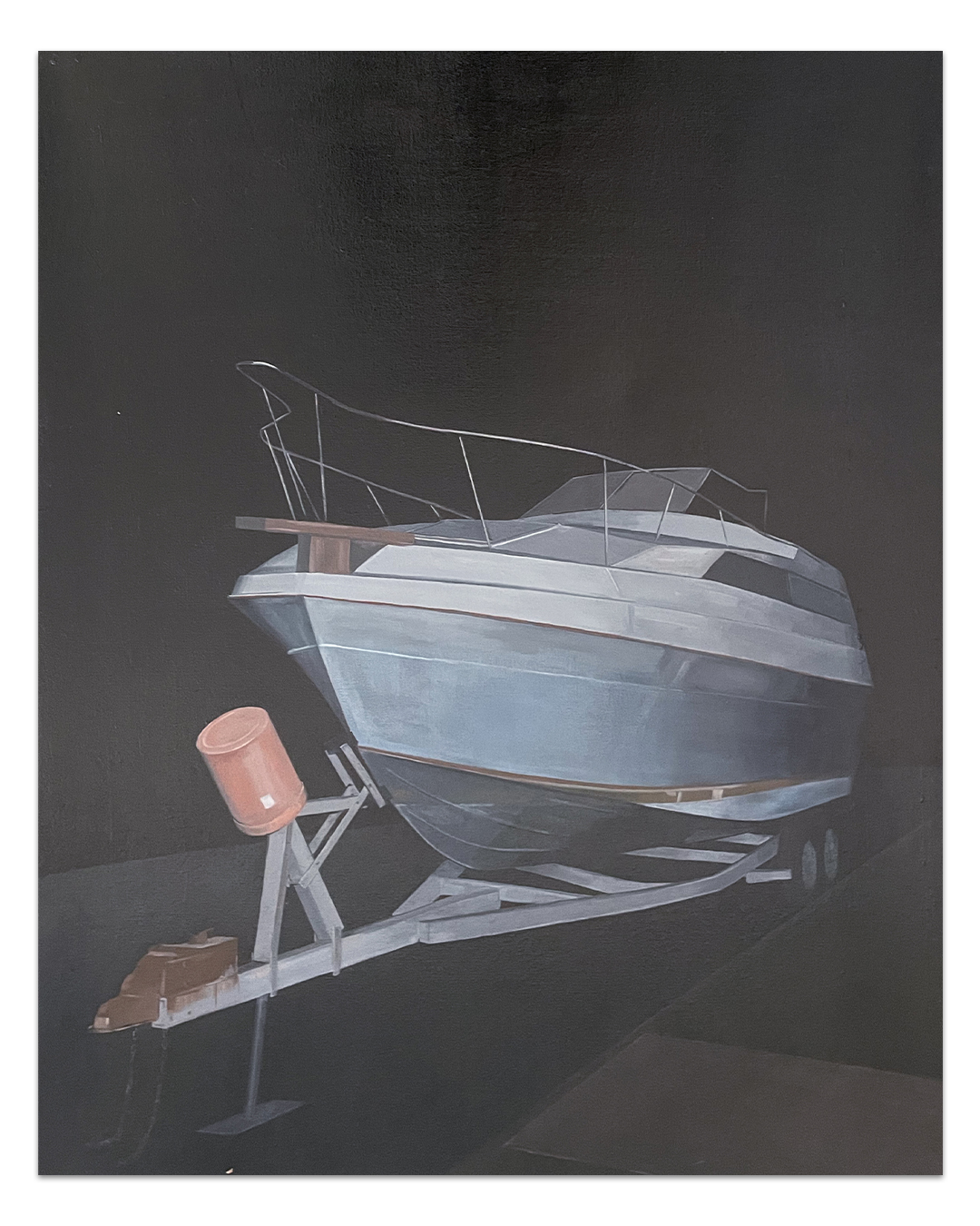 a painting of a boat