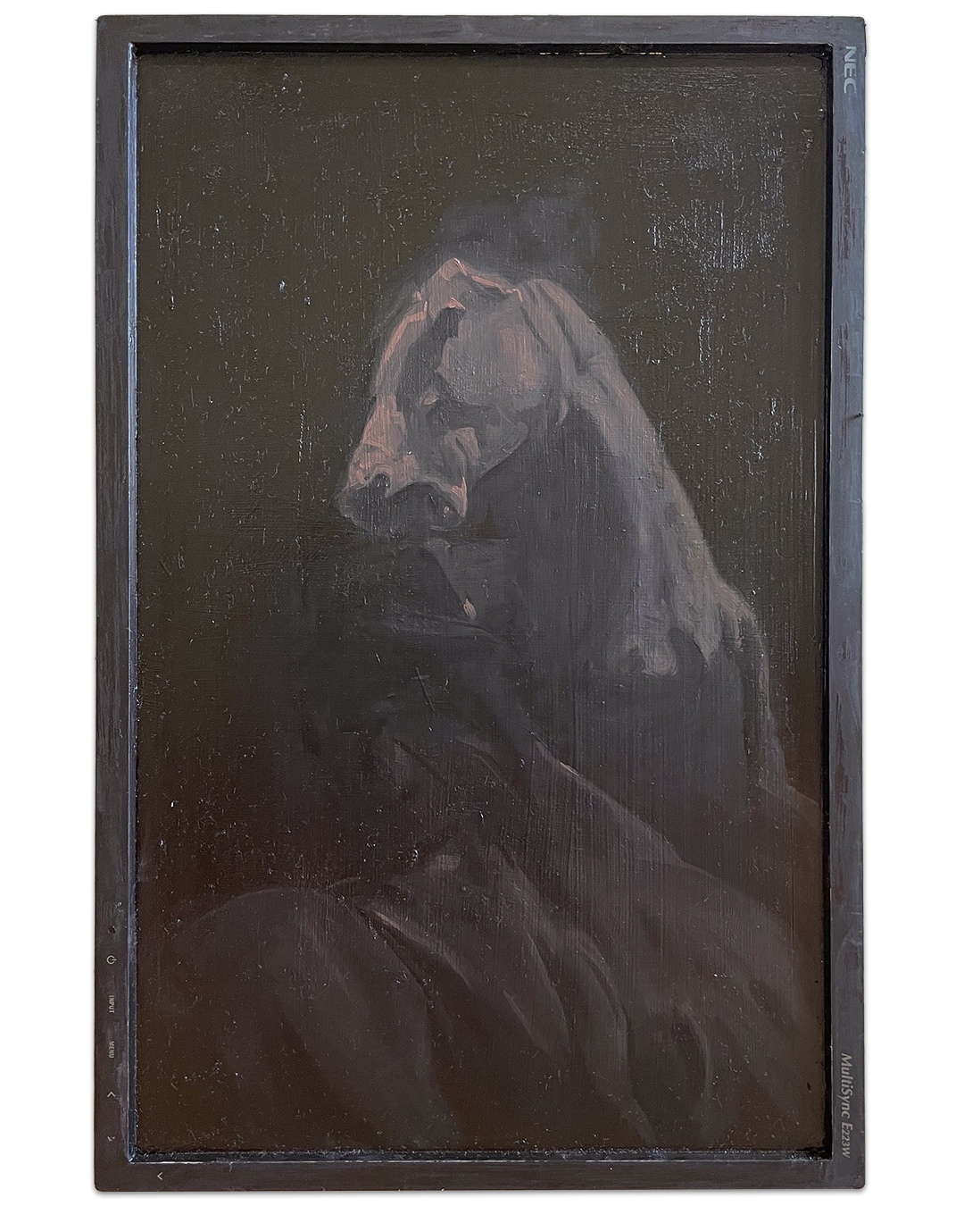 a painting of a horse on a computer screen